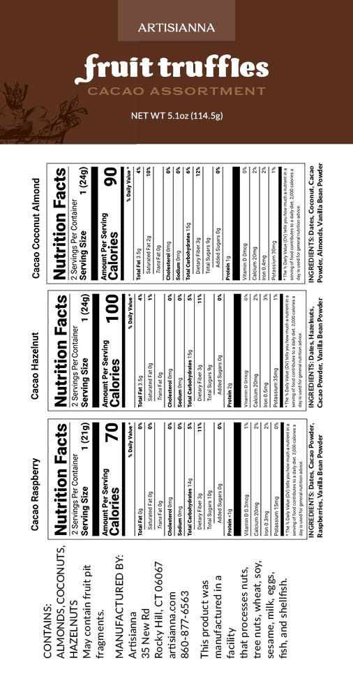 Cacao Assortment Fruit Truffles
