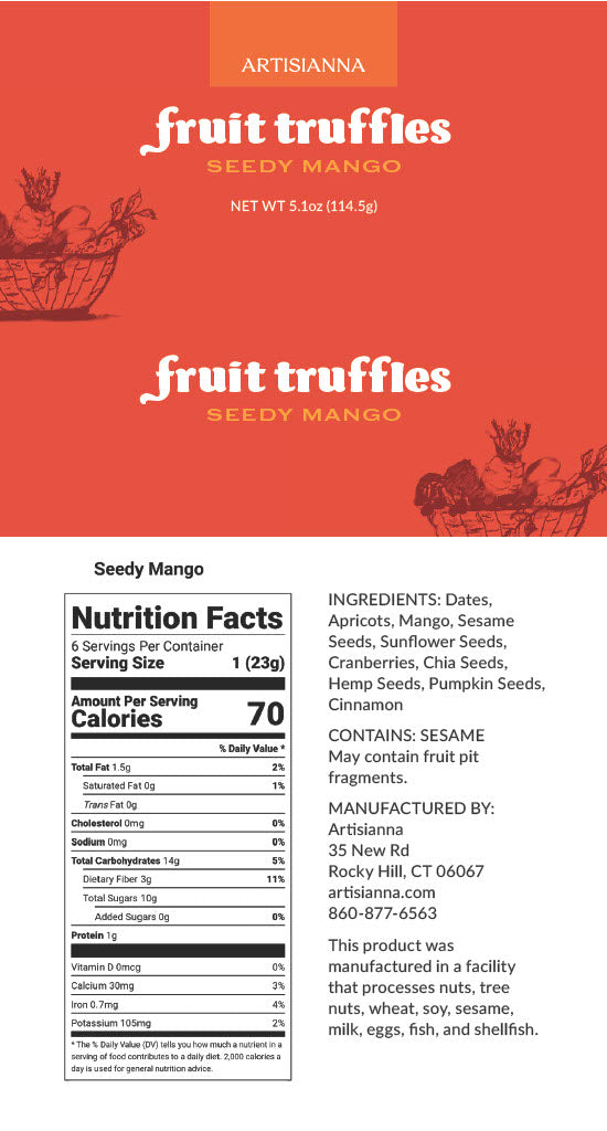 Seedy Mango Fruit Truffle