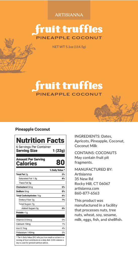 Pineapple Coconut Fruit Truffle
